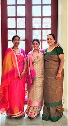 Women in Karnataka wearing Kodagu style sari.