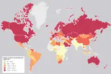 Image 13A map showing the world energy consumption per capita based on 2013 data from the World Bank.  (from Urban geography)