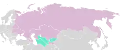 Map showing the member countries of Eurasian Scout Region