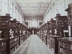 Busts by Louis-Francois Roubiliac, Wren Library, Trinity College, Cambridge University