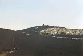 View from a train on the Brocken Railway of the Wurmberg and Wurmberg Ski Jump