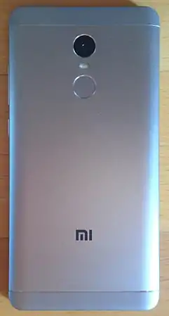 Back of gold Redmi Note 4X