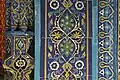 Black-line tiles decorating the mihrab