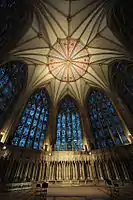 The octagonal chapter house at York Minster