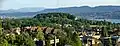 «Burghölzli» hill (in the middle), Lake Zurich and Albis chains in the background