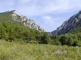 Zádielska tiesňava Pass in Slovak Karst (Slovakia).