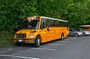 A large yellow school bus