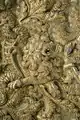 Gold embroidered lion on saddle pad from 1670 that belonged to King Charles XI of Sweden