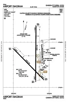 FAA airport diagram as of January 2021